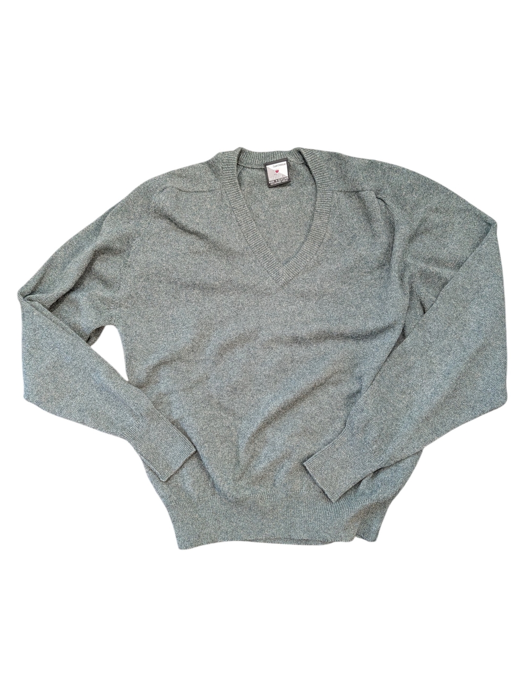 Clan Douglas Nordstrom Men’s M 100% Cashmere V-Neck Layer Sweater Green Vintage